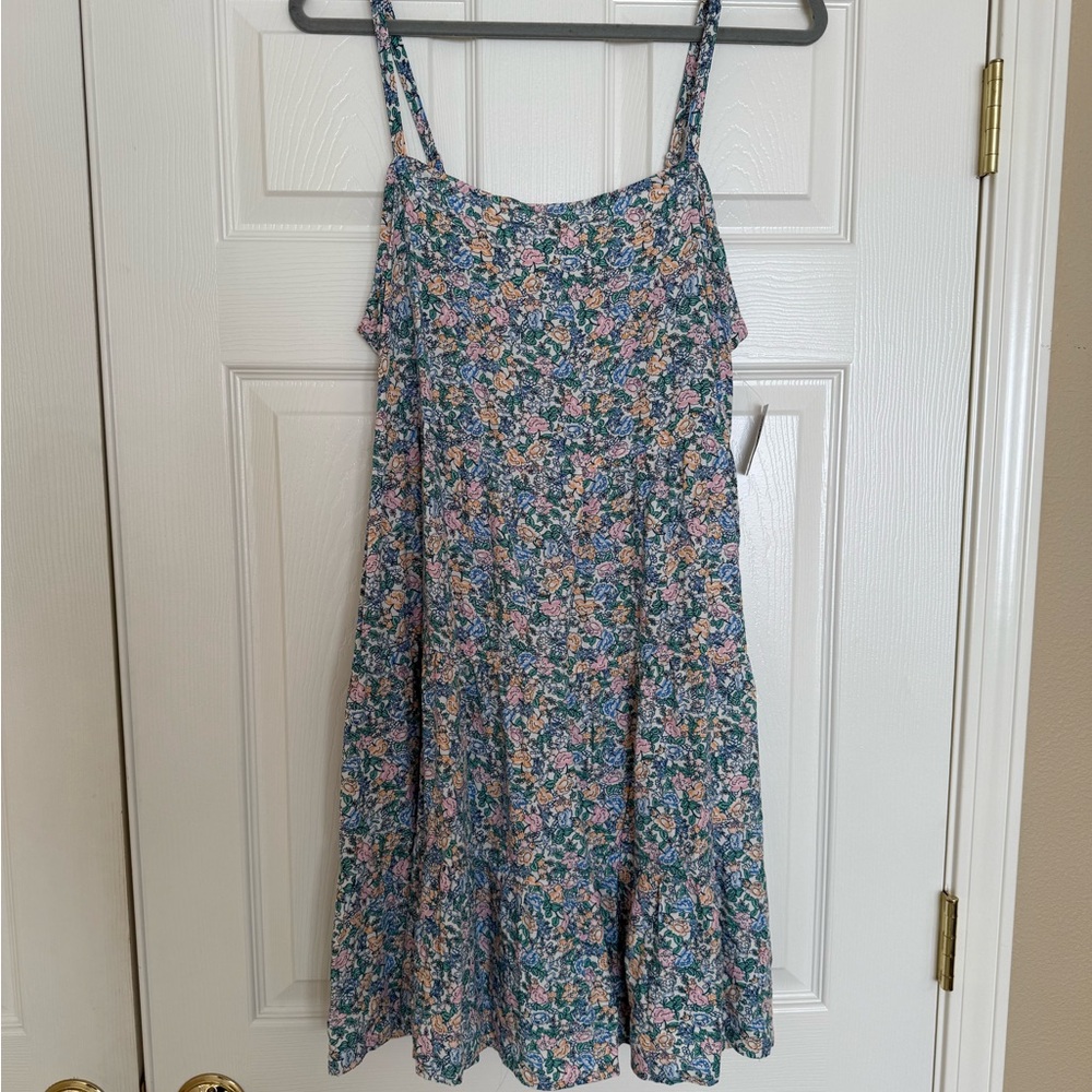 Old Navy Pink and Blue Spaghetti Strap Sundress